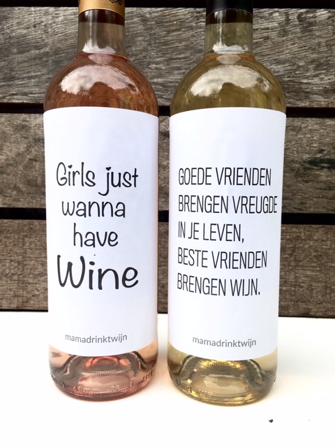 Wijnetiketten voor je goede vriendin, breng een glimlach op haar gezicht!