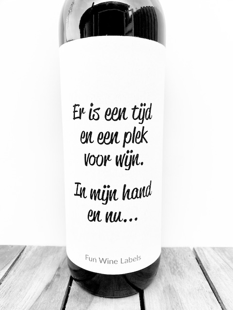 Wijnetiket Een Tijd