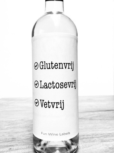 Wijnetiket Glutenvrij