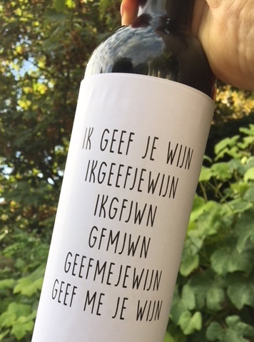Wijnetiket Geef Wijn