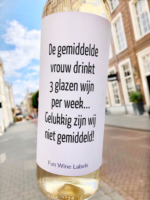 Wijnetiket Gemiddeld