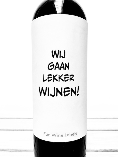 Wijnetiket Lekker Wijnen