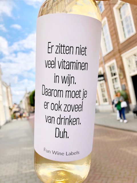 Wijnetiket Vitaminen Wijn