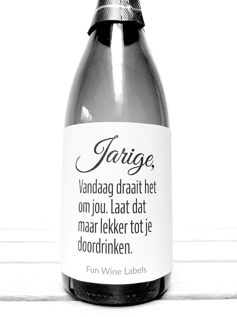 Wijnetiket Jarige Bubbel