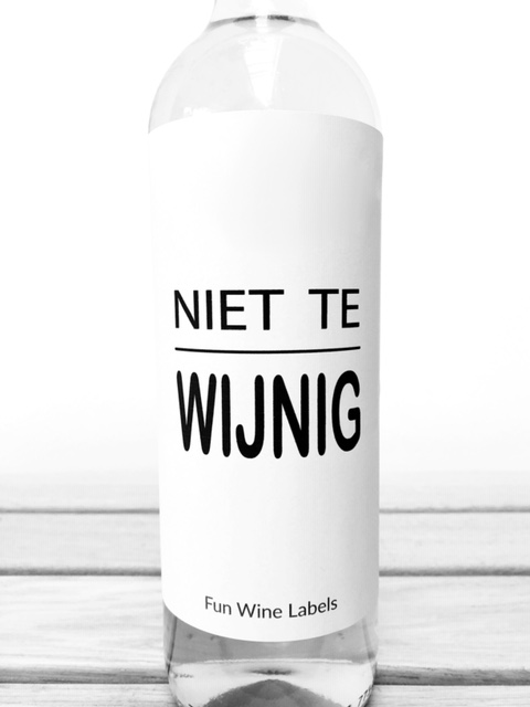 Wijnetiket Niet Te Wijnig