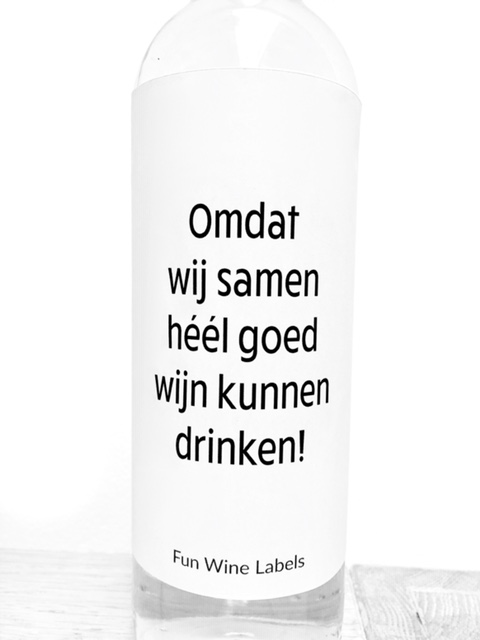 Wijnetiket Samen Drinken