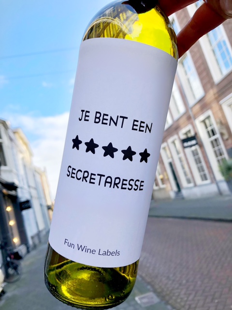 Wijnetiket Secretaresse