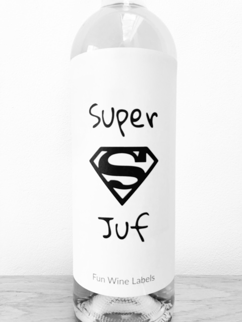 Wijnetiket Super Juf