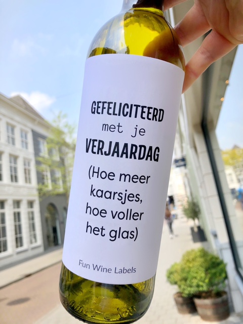 Wijnetiket Verjaardag