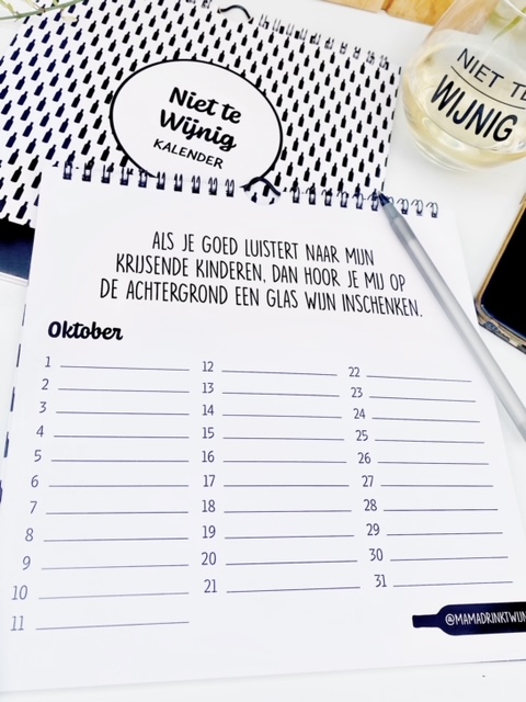 Kalender Mama Drinkt Wijn