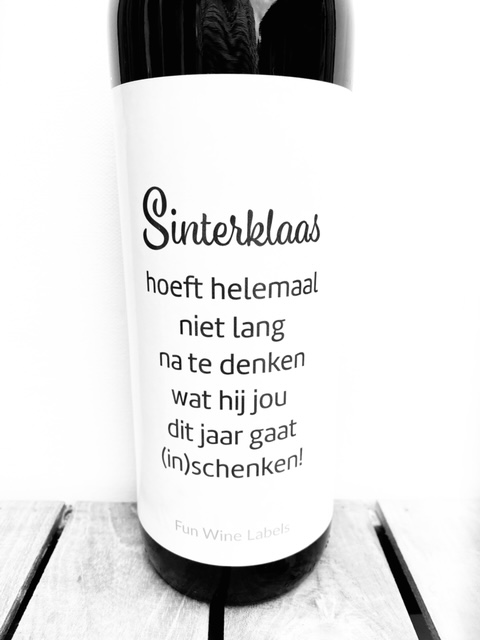 Wijnetiket Sinterklaas