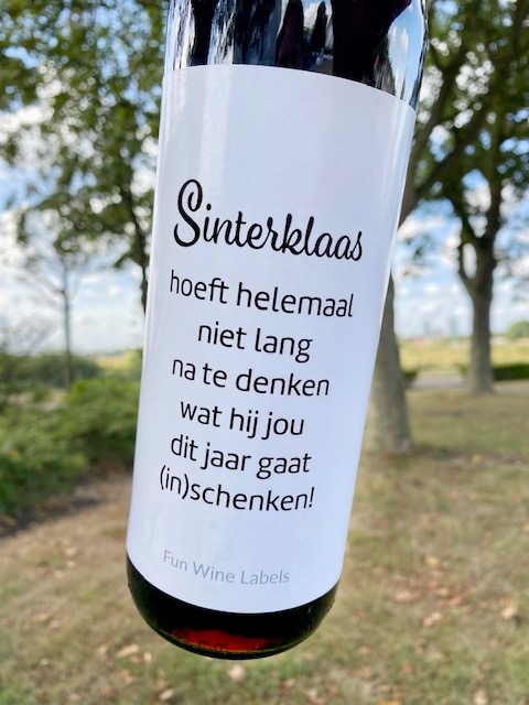 Wijnetiket Sinterklaas