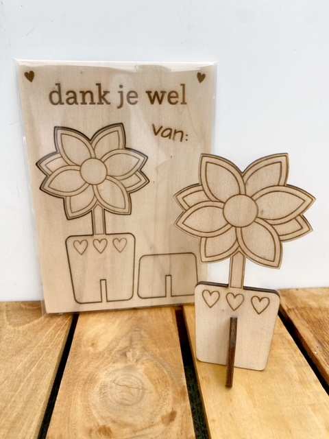 DIY Houten Bloem – Bedankt