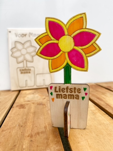 DIY Houten Bloem – Mama