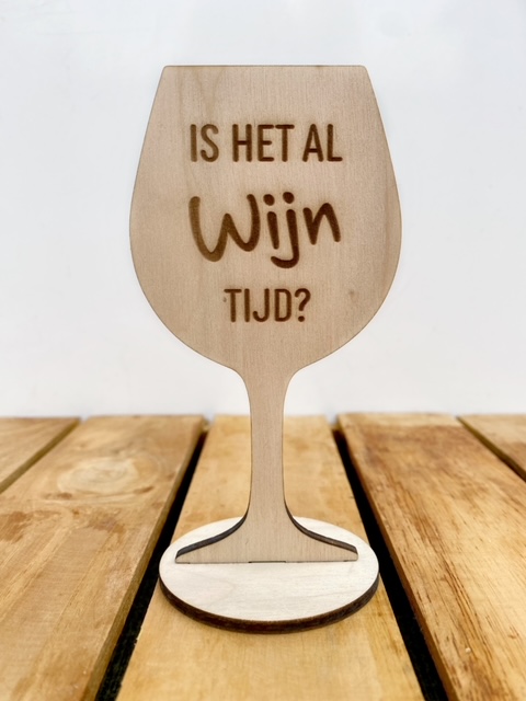 Houten Wijnglas Kaart – Wijntijd