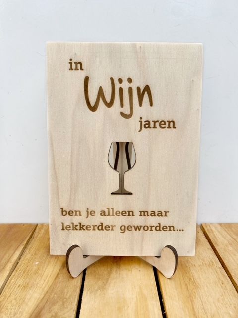 Houten Kaart Wijnjaren