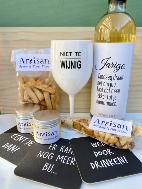 Borrel & Kunststof Glas Wijnpakket