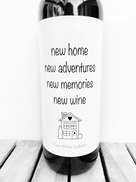 Wijnetiket New Home