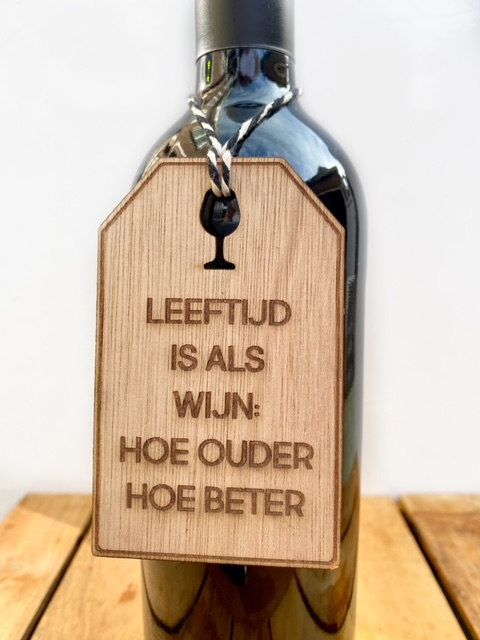 Houten Wijnlabel Leeftijd