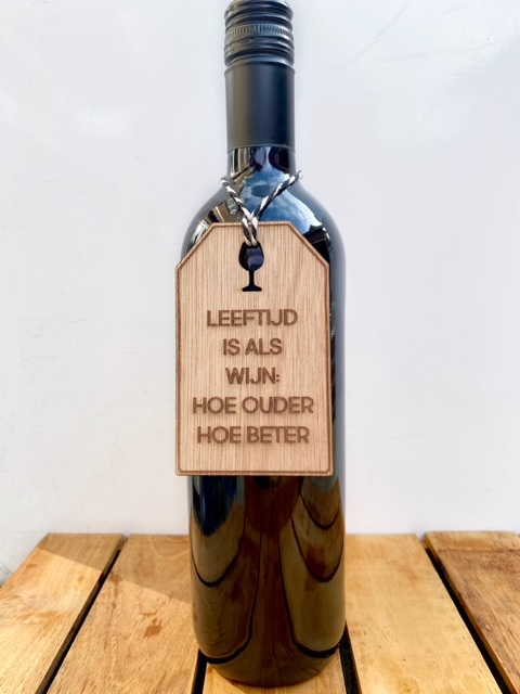 Houten Wijnlabel Leeftijd