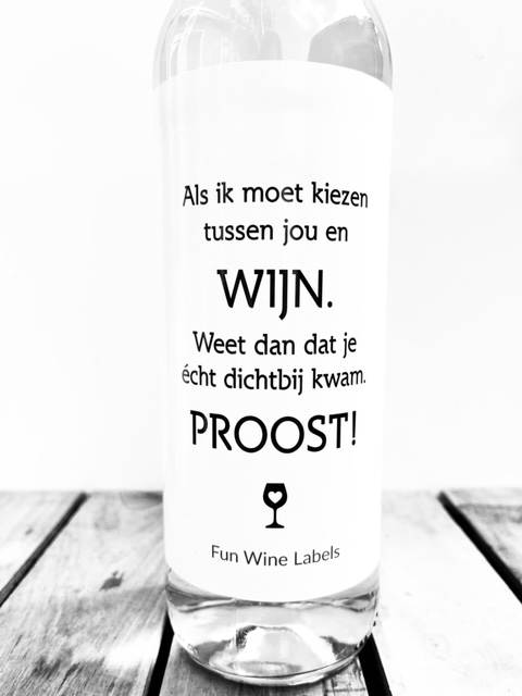 Wijnetiket Dichtbij Wijn