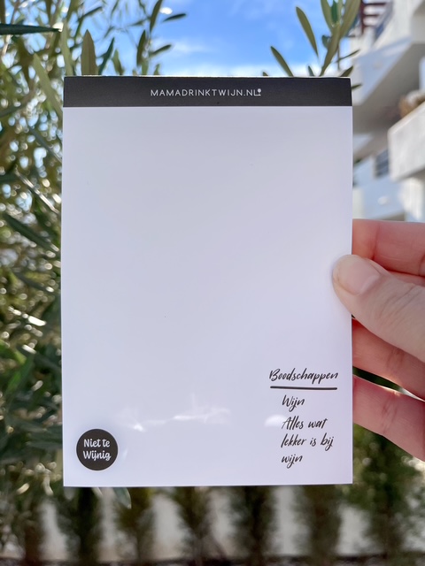 Memoblok Mama Drinkt Wijn