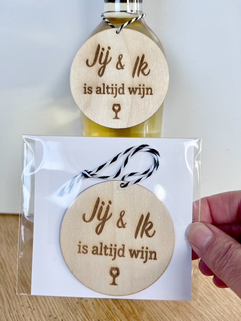 Wijnlabel Hout – Jij & Ik